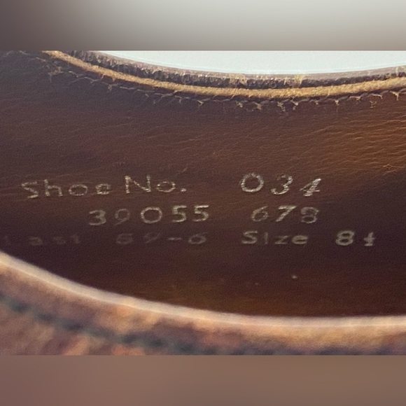 Loake Mens Size 9 (uk 8.5) Brown Exotic Leather Derby Dress Shoes England - Picture 12 of 14